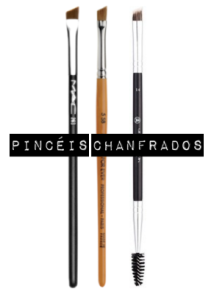 pincéis chanfrados