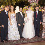 Adauto Castelo e elizabete Castelo, os noivos, Luiz Eduardo e Junia Castelo