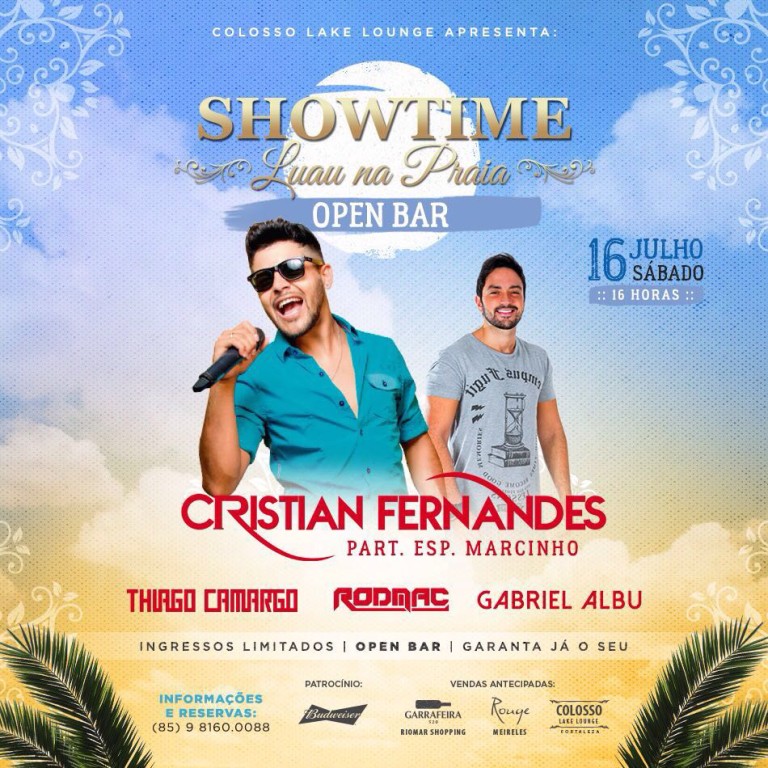 Praia do Colosso vai ser palco da Showtime – Luau na Praia
