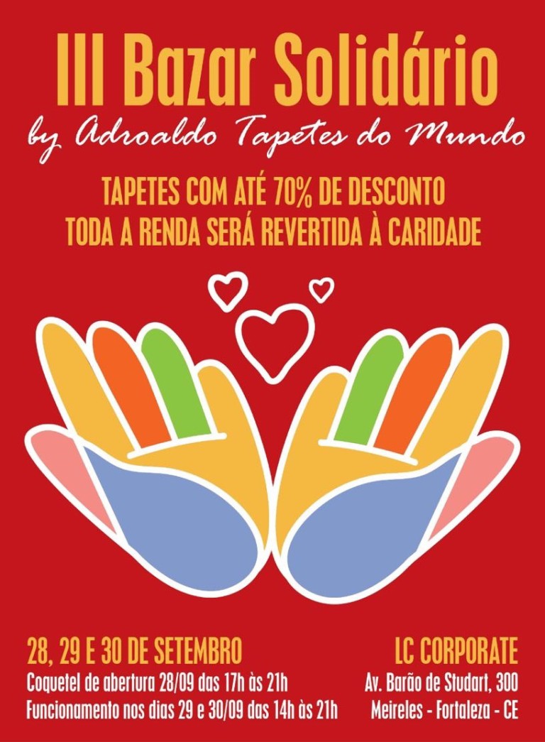 3º Bazar Solidário By Adroaldo Tapetes do Mundo