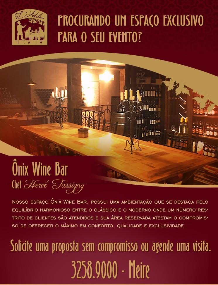 L’ Atelier agora possui um espaço exclusivo para eventos.