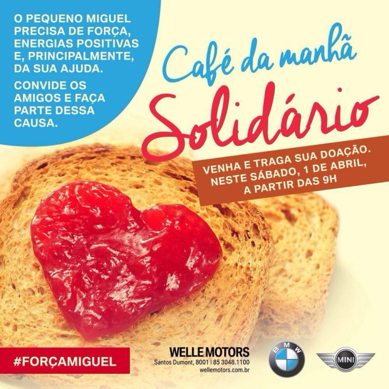 Welle Motors, promove café da manhã solidário em prol do pequeno Miguel.