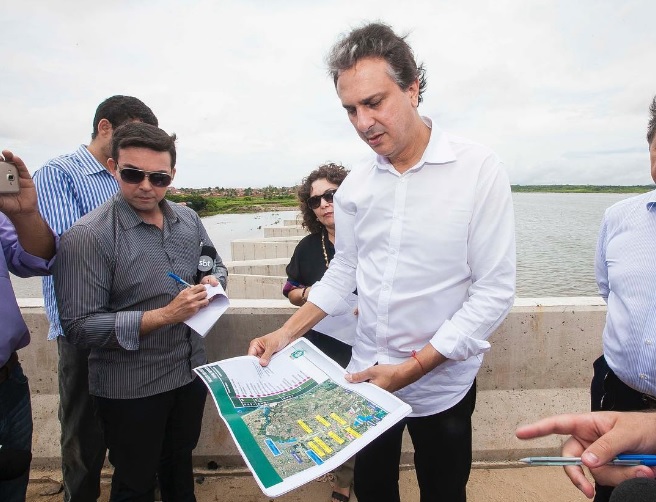 Governador Camilo Santana visitou as obras da Barragem do Cocó