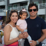 Aline, Liz e Daniel Borges