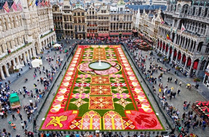 Bruxelas Carpete Flores Grand Place