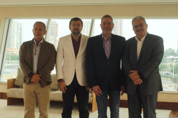 Na foto: Walter Feldman, Élcio Batista, Rogério Caboclo e Mauro Carmélio