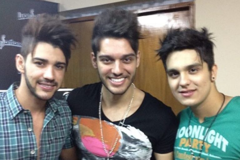 Lucas Lucco posta foto com Gusttavo Lima e Luan Santana e impressiona internautas