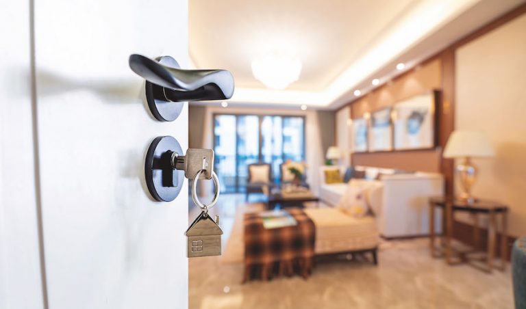 Open Door With Keys, Key In Keyhole