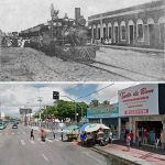 Antiga Rua Do Trilho De Ferro Atual Av. Tristão Gonçalves Na Altura Do Cruzamento Com A Rua Guilherme Rocha. A Foto Antiga é Do Início Do Século XX
