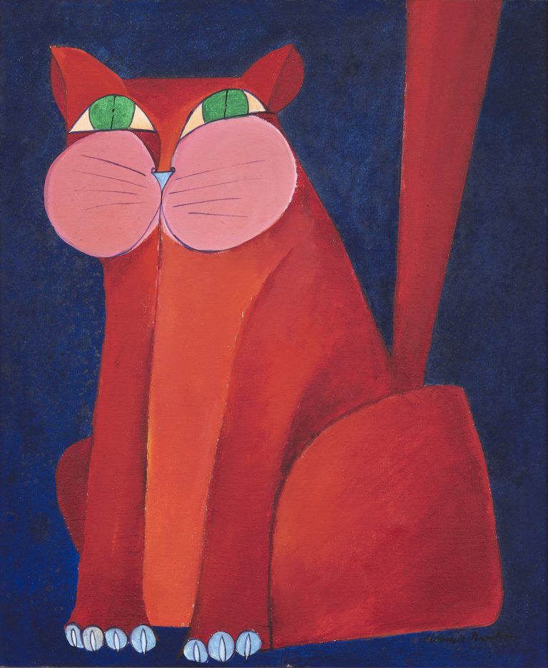 14 Aldemir Martins Sem Título (Gato), 1970 Óleo Sobre Tela 55 X 45 Cm