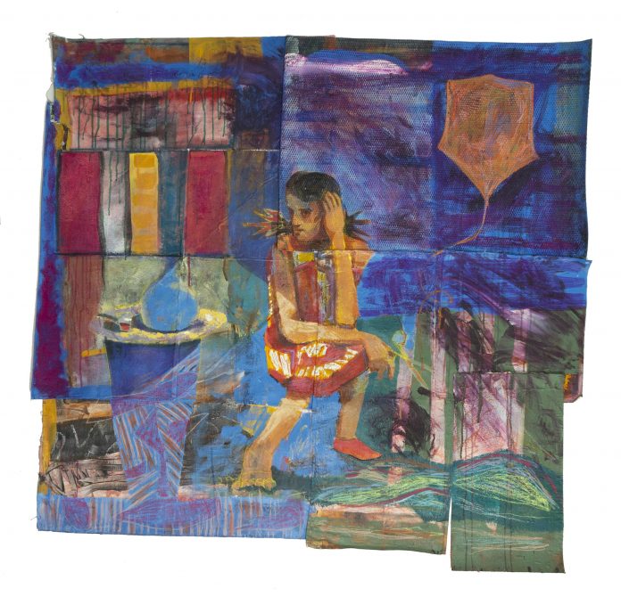 Daniel Chastinet & Wilson Neto, A Tesoura, 2019 20, Tecnica Mista Sobre Tecido, 162x172cm