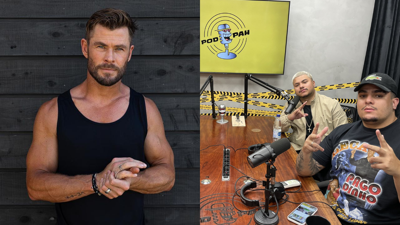 🎙️Podcast 🎙️ Chris Hemsworth ator de THOR NO BRASIL 😱 … #podcast #c