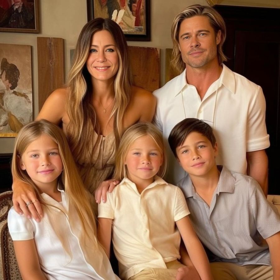 Jennifer Aniston e Brad Pitt por inteligencia artificial.