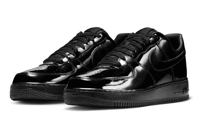 Nike Air Force 1 Low Black Patent Tenis Sneaker Para Usar Com Terno 8